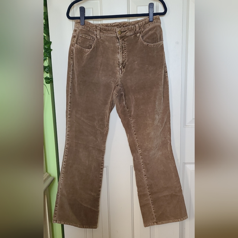 Corduroy Bootcut Dark Khaki Pants